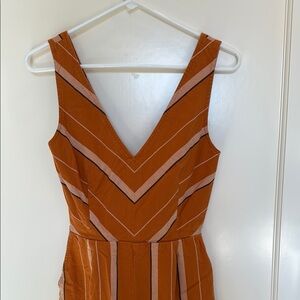 Striped Orange Jumpsuit